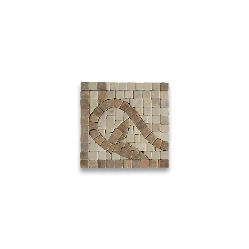 Carreau de mosaïque en marbre 4 po x 4 po