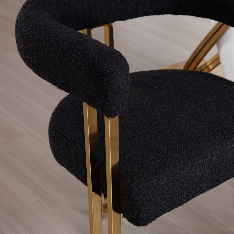 Chaises de salle à manger Barrel, Boucle noir