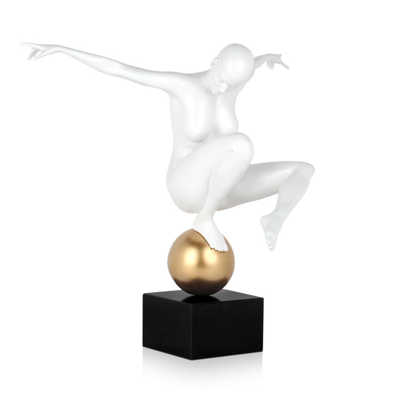 People Statue, Gold/White