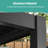 Outdoor Aluminum Pergola with Adjustable Louvered Roof and Solar LED Lights-104701540-104701538