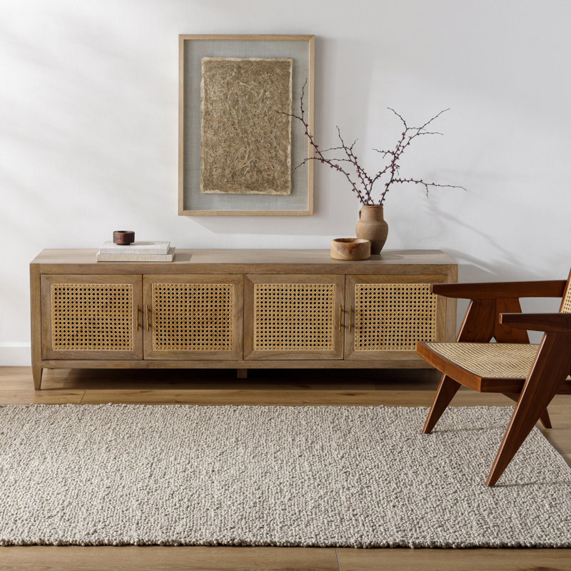 Aspenson Hand Tufted Indoor Rug, Rectangle 5' x 7'6"