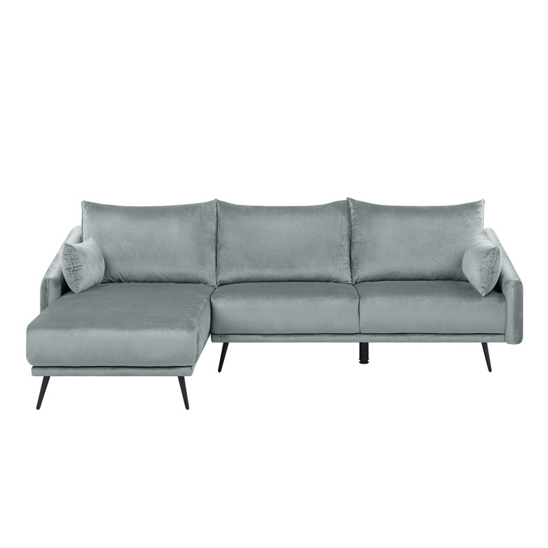 Dail Velvet Sofa, Grey