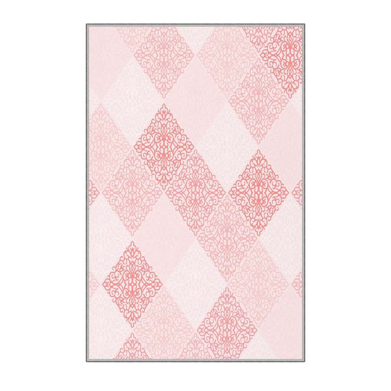 Elegant 3D Printed Area Rug, 4.6 x 7.2 ft | 1% Polyester, .31 in Pile Height, Antibacterial | Non-Slip PVC Felt Dot Underside, Machine Washable, Perfect for Living Room or Bedroom, Durable & Stylish Design