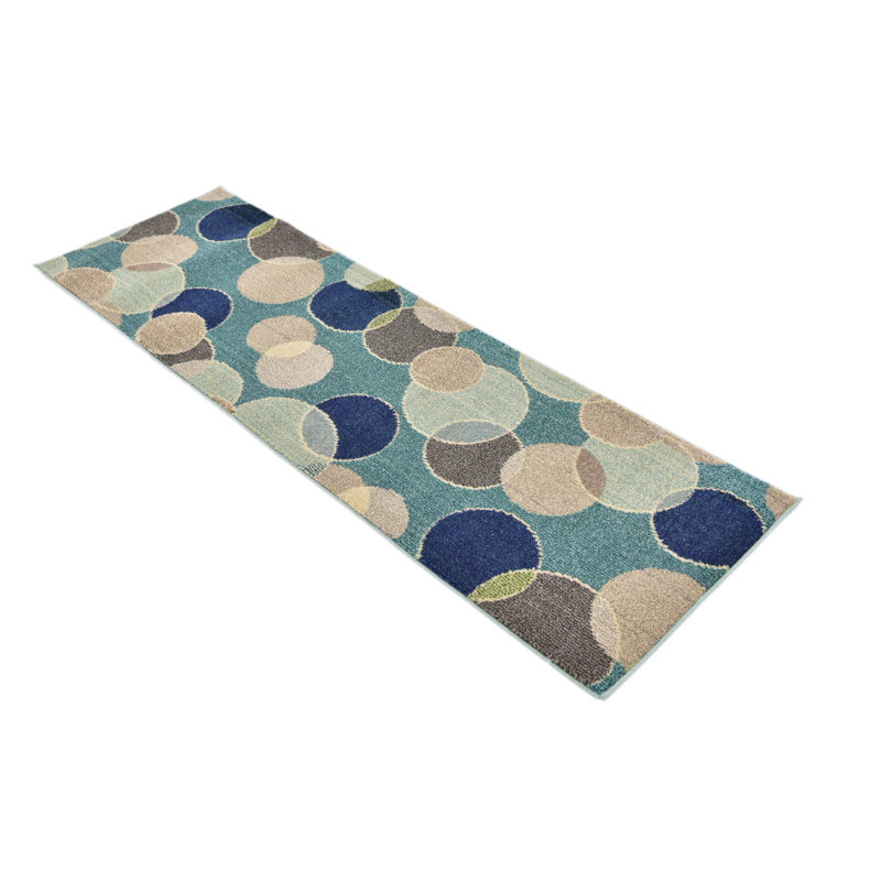 Tapis bleu Dews, Tapis de couloir 2 pi 2 po x 6 pi 9 po
