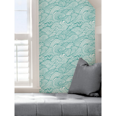 Juanita 18' L x 20.5" W Peel and Stick Wallpaper Roll