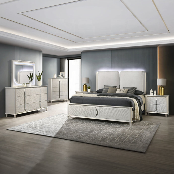 ACME Laveda Chest, Pearl White Finish