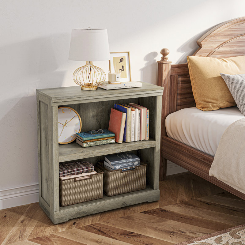 Patrick Toy Storage Bookcase, Light Brown, (2 Shelves) 31.8"H x 31.2"W x 11.7"D