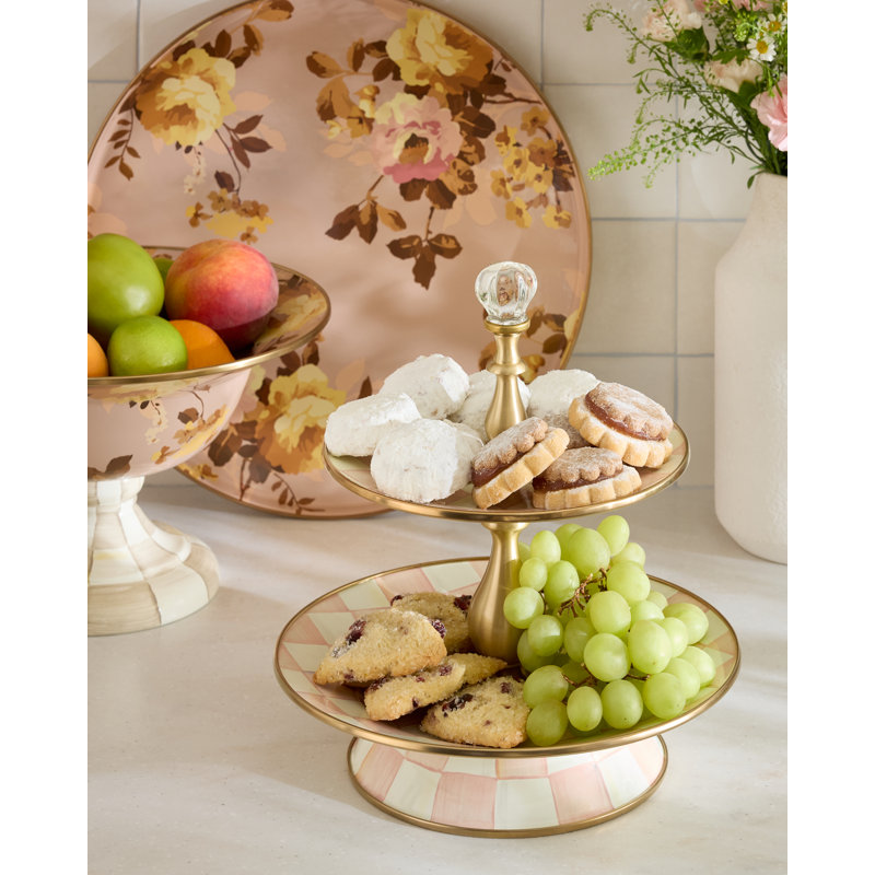 Wild Rose Large Compote, Mauve