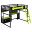 Lit mezzanine en bois avec bureau-185885964