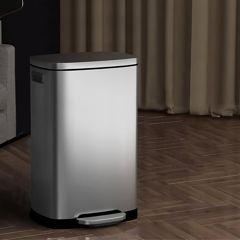 Steinsel Stainless Steel Step On Tilt Out Trash Can - 50L