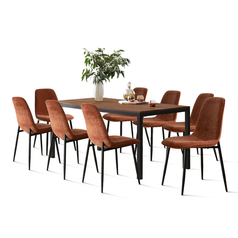 Folmar 8-Person Four Leg Dining Set | Stylish & Spacious