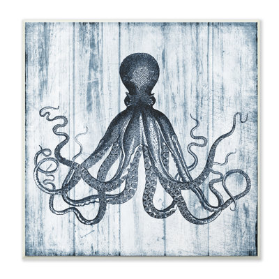 «Distress Octopus Ocean Animal Illustration», impression