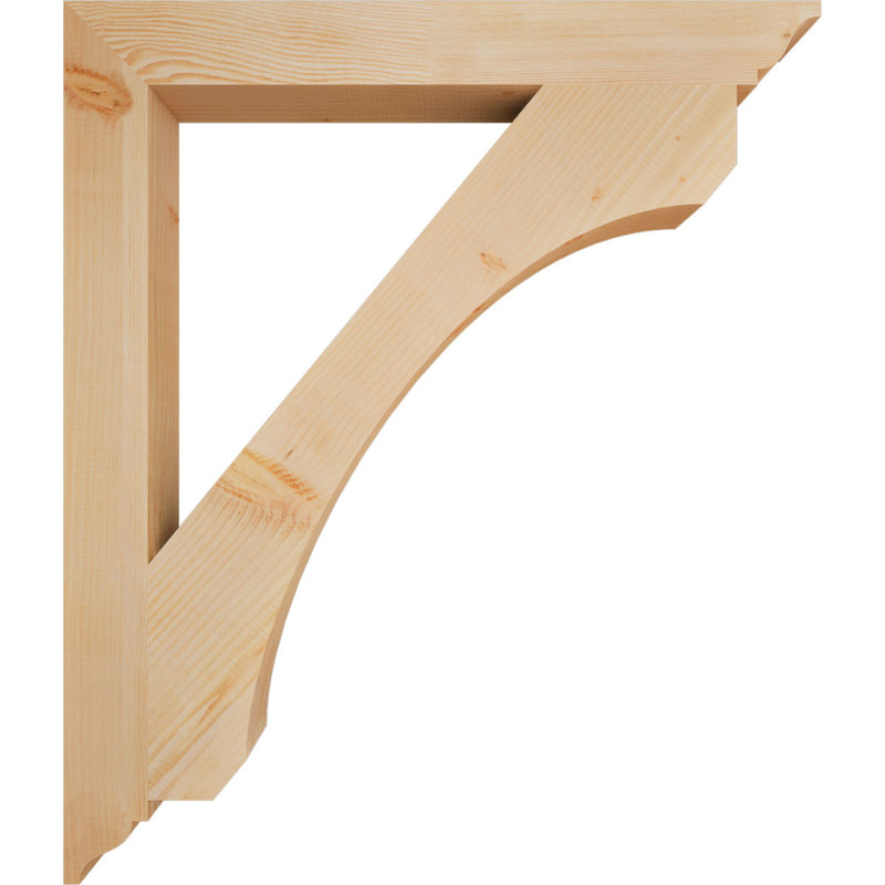 Support en bois rustique traditionnel BKTLEC01, Douglas (lisse), H 42 po x l 3,5 po x P 36 po