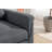 Hannah 35" Dark Gray Woven Convertible Armchair