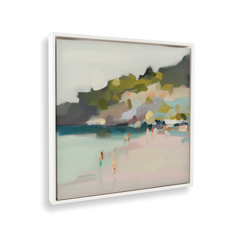 «Sandy Spectrum V2 (Square)», reproduction d'art encadrée sur toile par Azure Artisanal Studio, Cadre flottant blanc opaque
