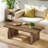 Rustic Wood Coffee Table, Rectangle Living Room Table