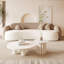 Canapé en velours brossé bicolore 82,68 po kaki foncé et blanc-282407748-282407750