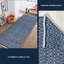 Tapis géométrique en coton tissé à plat à la main bleu marine et ivoire Duenweg-1855876056