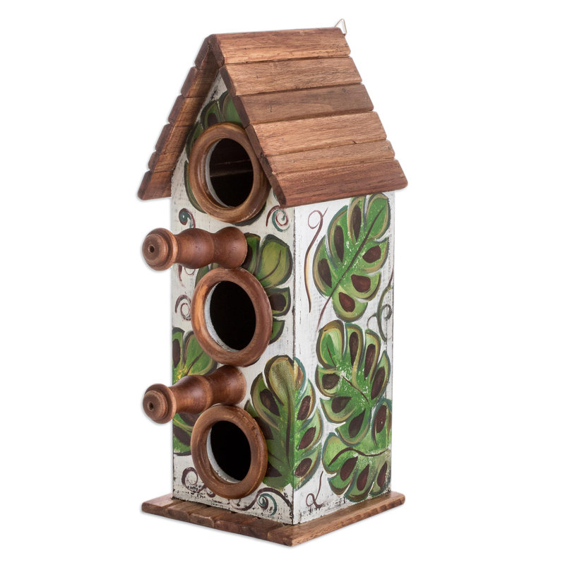 Novica Handmade My Countrys Flora Reclaimed Wood Birdhouse