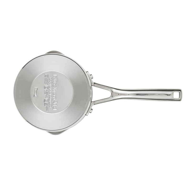 Kitchenaid 3-ply Base Saucepan With Pour Spouts, 1.5-quart, Brushed Stainless Steel