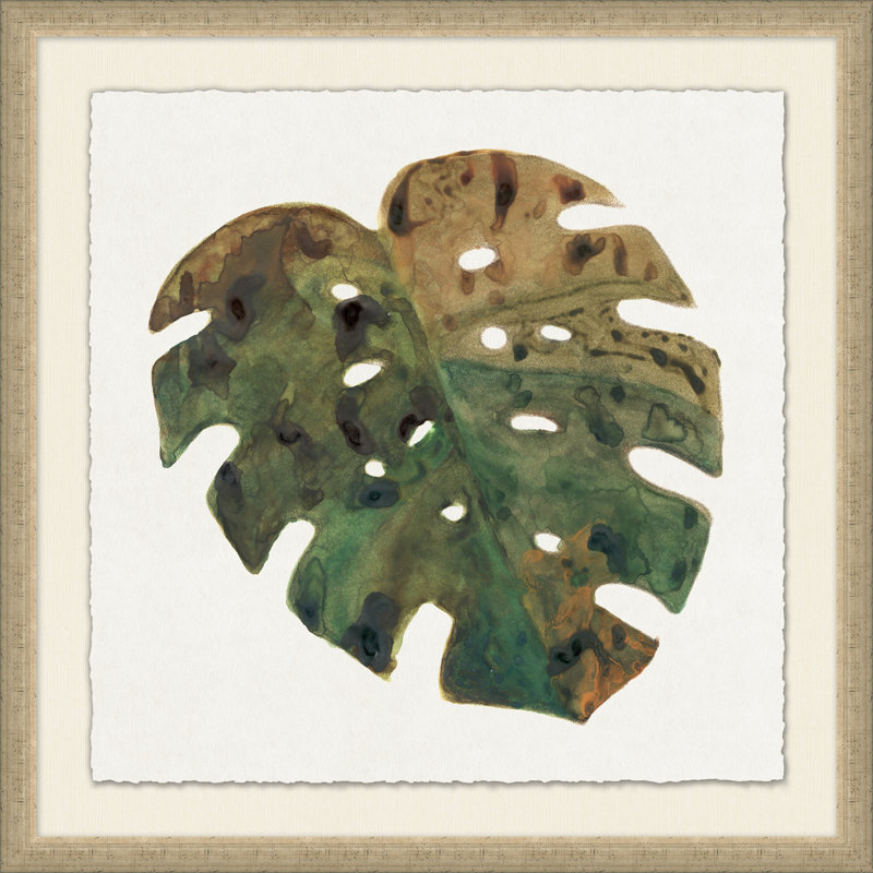 Tropic Palm Square 1 - Peinture encadrée sur papier