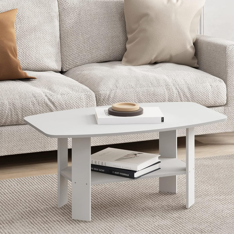 Sarwan Coffee Table with Storage, White, White
