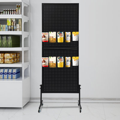 Retail Display Stand With T-Base And Wheels
