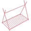 Lit plateforme en métal avec structure triangulaire, rose-1381251626