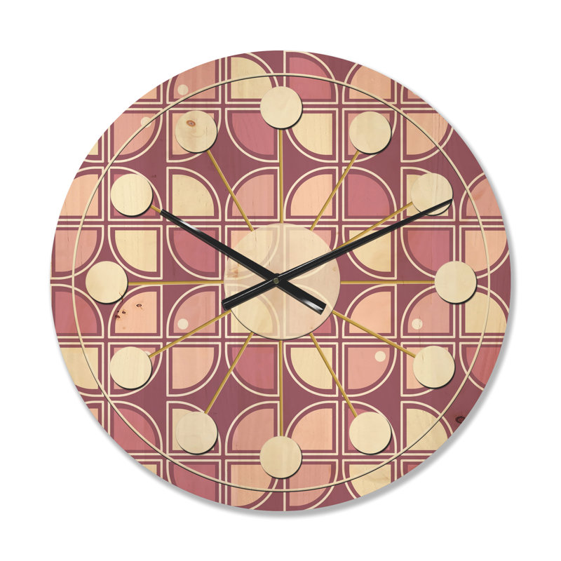 Horloge murale rétro Mid-Century, Moyen