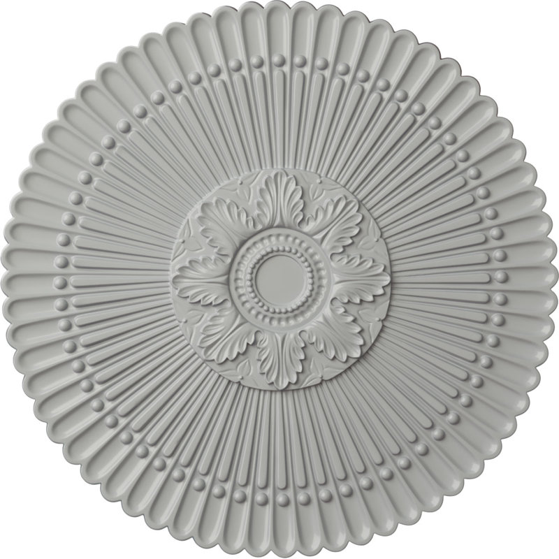 Médaillon de plafond Endurathane Nexus, DE 30 po x P 1 1/4 po (convient aux auvents jusqu'à 2 3/4 po), fini givré peint à la main