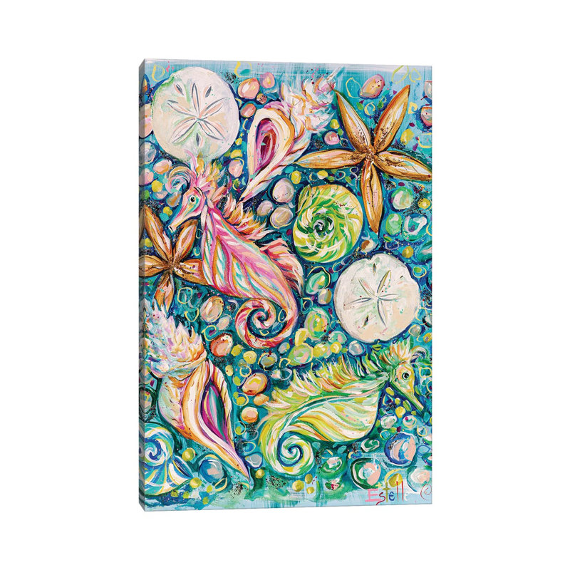 Conchology by Estelle Grengs - Painting on Canvas, Wrapped Canvas, 101.6 cm H x 66.04 cm W x 1.91 cm D