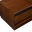Table basse moderne rectangulaire avec 4 tiroirs et 2 tablettes de présentation, table basse en bois de style cannelé de 47,2 po pour le salon-1094927030