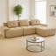 Canapé modulaire en forme de L de 117 po avec repose-pieds mobile, canapé 3 places en velours côtelé de qualité supérieure avec assise profonde, conception capitonnée et base antidérapante sans assemblage-243186048