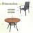 4-Person Round Patio Dining Set With Stackable Textilene Chairs-1610900848