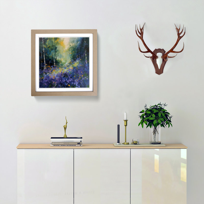 Single Picture Frame Print on Wood, Oak