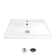 STYLISH Classy 20-1/4"L White Rectangular Drop-in Bathroom Sink