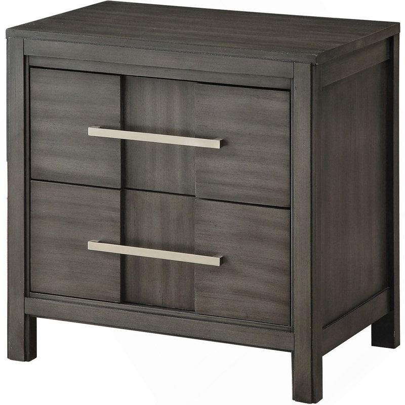 Bedroom Nightstand, Transitional Bedside Table For Home