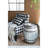 Galvanized Gray Drum Table With Rustic Brown Banding And Rivets, 22.5x22.5x26 Inches, Removable Lid As Storage Tray, Suitable For Shabby - Chic Style Side In Finish, Great Accent Any Room
