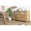 Commode 6 tiroirs en bois pour chambre à coucher, grande commode double avec tiroirs larges