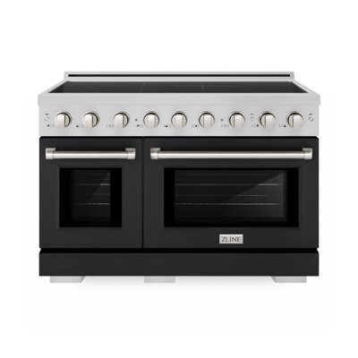 ZLINE 48 in. 6.7 cu. ft. 7 Element Paramount Induction Range with Dual Ovens and Black Matte Doors