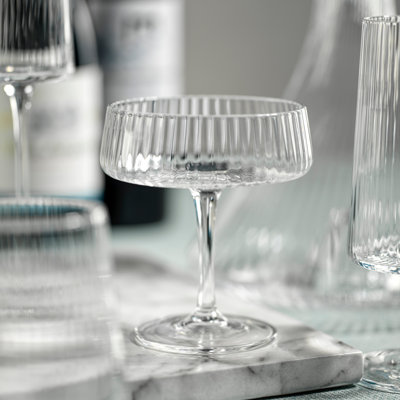 Verres à margarita texturés cannelés Claro