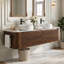 Wall Mounted Single Double Single Vanity Bathroom Vanity With Engineered Marble Top-156388900