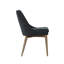 Chaise d'appoint Linden - Ardoise avec pieds naturels-130615983