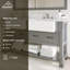Ensemble de meuble-lavabo double 60 po en bois massif avec dosseret-82574469