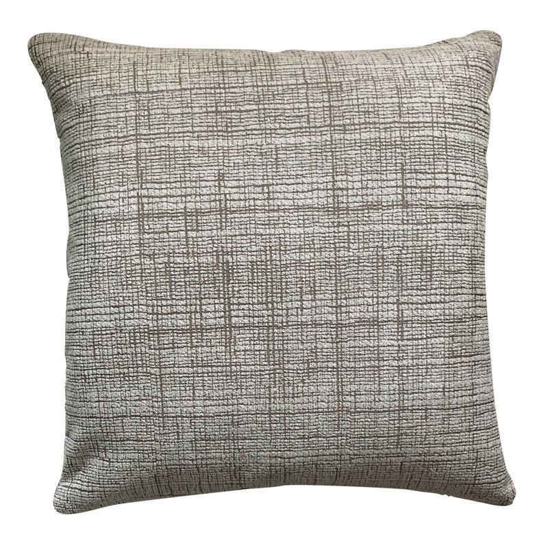 Coussin Brandi, Blanc / gris, H 18 po x l 18 po