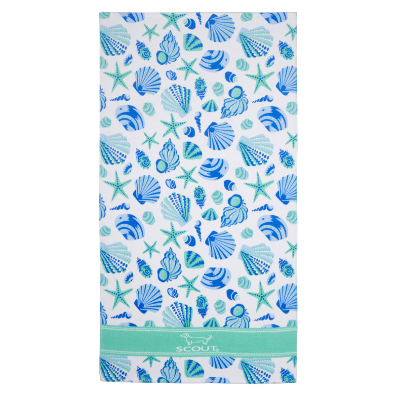 Serviette de plage 100% coton Shelly Aqua