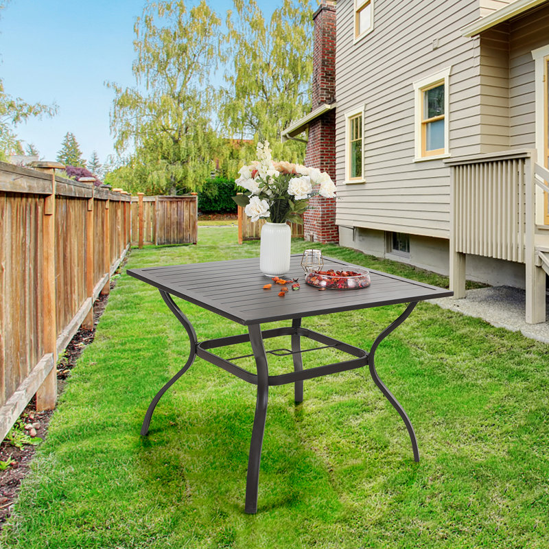 Bathilde Square Outdoor Dining Table Yes , 37 " W 37 " D