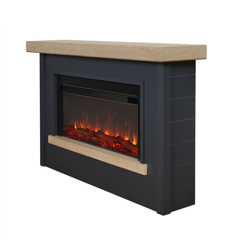 Bernice 65" Landscape Electric Fireplace by Real Flame, Smart Firebox, Charcoal