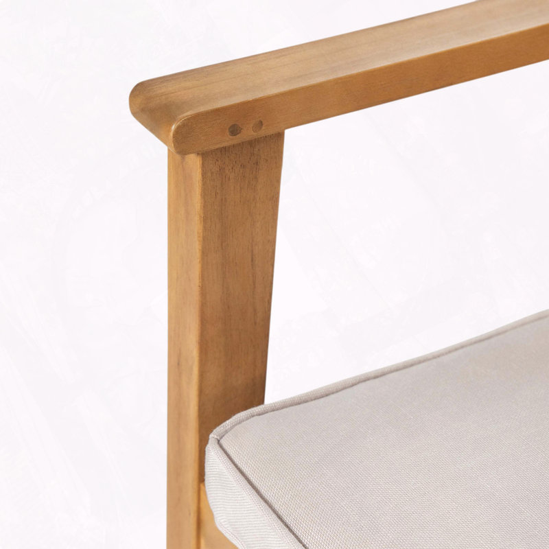 Acacia Wood Dining Chair Waterproof Sturdy 400Lbs