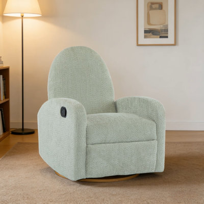 360 Swivel and Glider Recliner Chair-Light Green